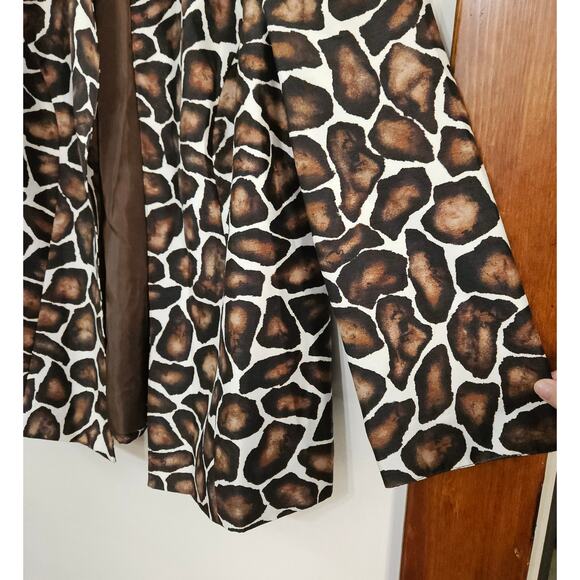 Chicos Additions Womens Animal Print Blazer Jacket Medium (1) 3/4 Sleeves - Picture 4 of 6